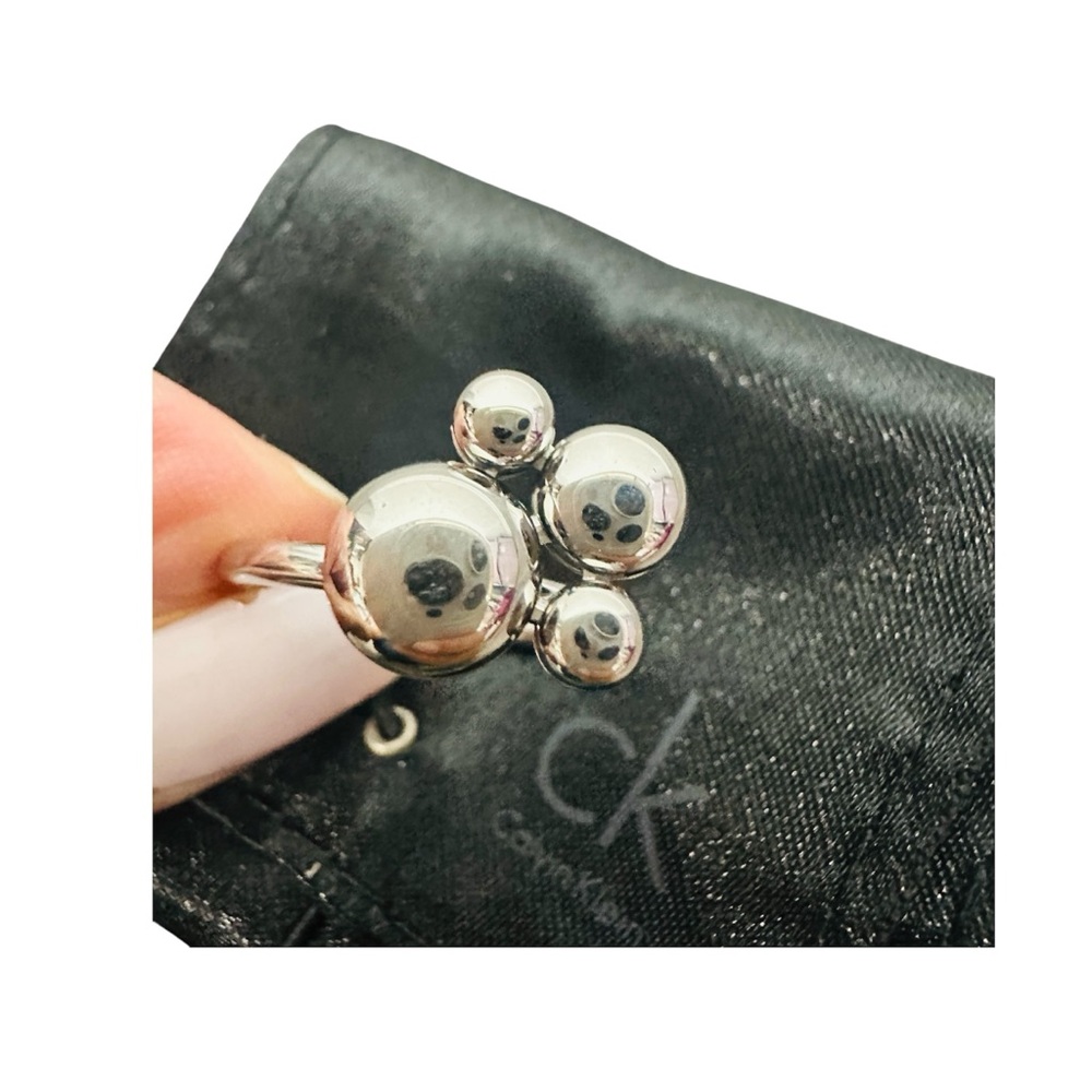 Calvin Klein NWT Silver Liquid Dangle Spin Ring Size 8